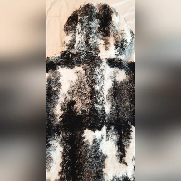 Zara Trf OuterWear Fluffy Faux Fur Patchwork Jacket - Picture 14 of 16